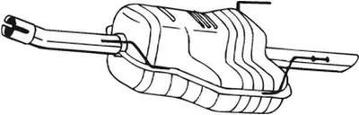 Produktbild von BOSAL 185-481 Endschalldämpfer für OPEL Astra G CC (T98) Auspuff