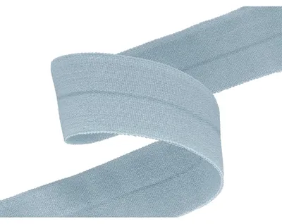 Falzgummi 20mm in Blaugrau hochelastisch – Faltgummi Schrägband Detailansicht.
