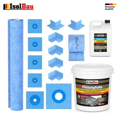 Dichtset Flüssigfolie 25 kg Innenecke Dichtbahn Dichtfolie Dichtband Isogrund
