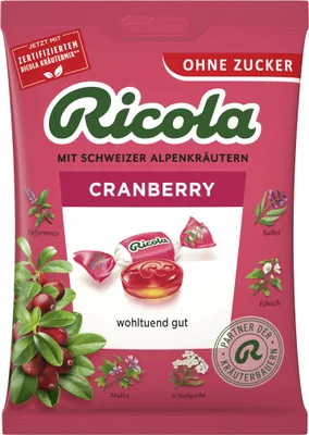 Image de Ricola o.Z.Beutel Bonbons à la canneberge 75 g