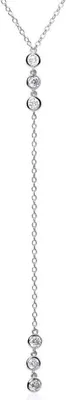 Produktbild von Y-Kette von Unique aus Sterlingsilber mit Zirkonia