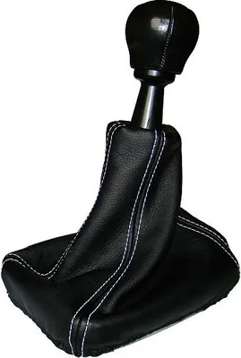 Produktbild von Schaltsack passend für Opel Corsa B Bj. 1993-2000 Weiße Naht Echtes Leder