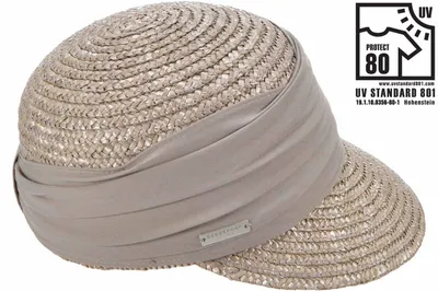 Seeberger elegante Strohborten Cap mit UV Schutz 80 in beige