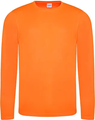 Zdjęcie produktu dla Just Cool JC002 | Herren Koszulka z długim rękawem Cool Trainings - Farbe: Electric Orange - Größe: XXL