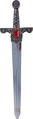 Produktbild von Ritterschwert Spielzeug für Kinder, Bronze-Silber, mit realistischen Geräuschen, 56 cm