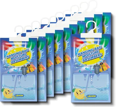 Productafbeelding van Luchtontvochtiger hangzakken, 10 x 100 g, hangende ontvochtigingszak met geur, vochtdichte wegwerp-droogzak, droogmiddeltas voor badkamer, keuken