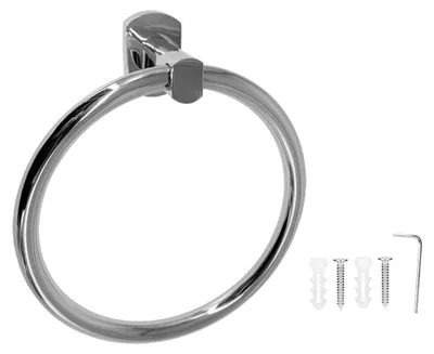Immagine prodotto di Portasciugamani ad anello in acciaio inox da parete per bagno, portasciugamani rotondo, accessori