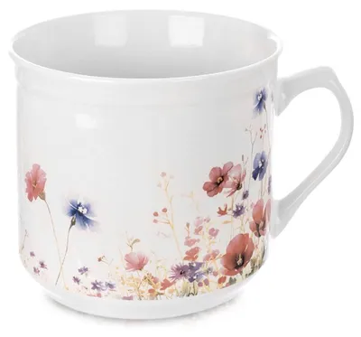 Immagine prodotto di Orion | Tazza in Vetroceramica bianca 650 ml - con motivo papaveri