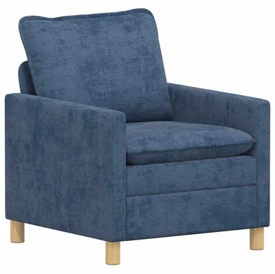 Zdjęcie produktu dla Sofa vidaXL, niebieska, 76 x 81 x 87,5 cm, poliester