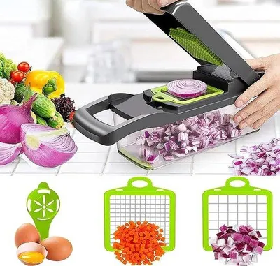 Productafbeelding van Famanu groentesnijder met verschillende messen - mandoline - uienhakker