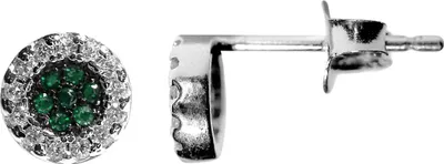 Produktbild von Ohrstecker 925er Sterling Silber mit Zirkonia in verschiedenen Farben Farbe - Grün