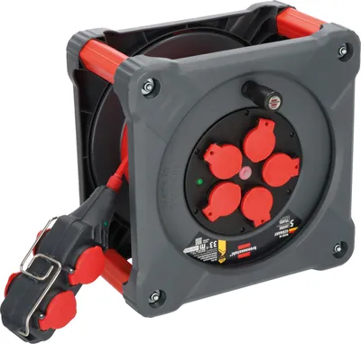 Produktbild von Brennenstuhl KC 3210 5, Schwarz, Rot, Silber, Stahl, 5 AC-Ausgänge, Typ F, Typ F, Gerade