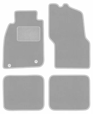 Zdjęcie produktu dla Dywaniki samochodowe welurowe OSLO do: Mitsubishi Carisma (1995-2004, sedan, liftback, hatchback) popielate z wzmocnieniem kierowcy, z mocowaniami