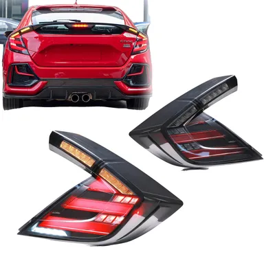 Imagen del producto de Luces traseras LED, voltaje de 12V, potencia de 35W, 3400 lúmenes, intermitentes secuenciales, compatibles con modelos hatchback tipo R de 2016 a 2021