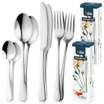 Produktbild von Vilde Besteckset 32-teilig Edelstahl silber für 8 Personen