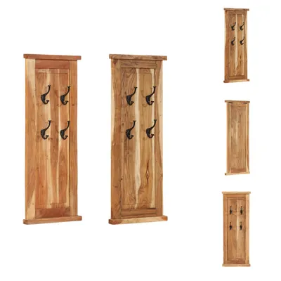 Zdjęcie produktu dla vidaXL Wieszaki na ubrania 2 szt. Lite drewno akacjowe 38x100 cm - wieszaki i wieszaki na ubrania