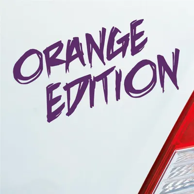 Produktbild von Auto Aufkleber Orange Edition Auto Car Tuning Motorrad 15x7 cm Lila Sticker Heckscheibenaufkleber