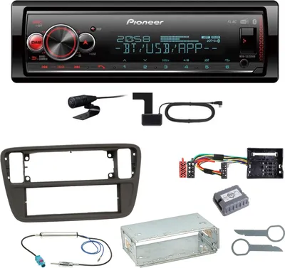 Produktbild von Pioneer MVH-S520DAB USB FLAC Digitalradio Einbauset für Up Seat Mii Skoda Citigo