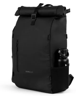 Produktbild von Reiserucksack Rolltop 21-26 L mit Laptopfach und Trennwänden schwarz Handgepäck