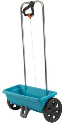 Productafbeelding van GARDENA Fertilizer Spreader L on Wheels – Capacity 12.5 L – Surface area 400m² max – Spreading width 0.45m (432-20)