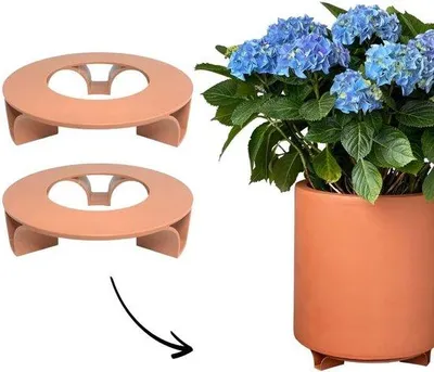 Obrázek produktu pro Sada 2 kusů z terakoty – podložky pod květináče – balení po 2 kusech – z recyklovaného materiálu – průměr 16 cm