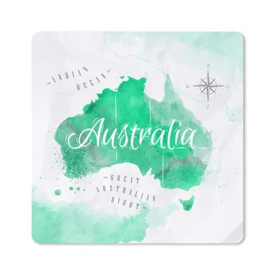 Produktbild von MuchoWow® Mauspad Mousepad Australien - Weltkarte - Aquarell 30x30 cm - Mousepads - Maus Mat - Pad - Mausunterlage - Gaming