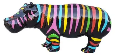 Zdjęcie produktu dla Abstrakte Figur Statue Nilpferd Skulptur Deko Garten Design 180cm Statuen