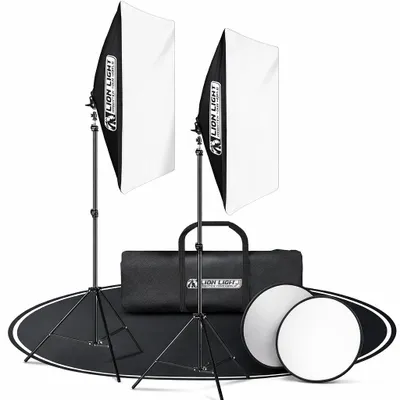 Immagine prodotto di Lion Light Set Softbox Lion Light 2x 50x70 cm 2x E27 85W 5500K Luce