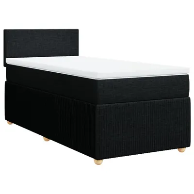 Produktbild von Boxspringbett mit Matratze Schwarz 100x200 cm Stoff