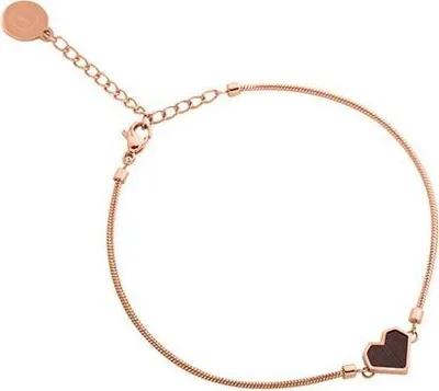 Image de BeWooden Bracelet Femme Rose Coeur S/M 17-21 cm