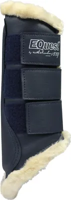 Produktbild von EQuest Softgamasche für Pferde, 2er Set - Navy/Natur, M