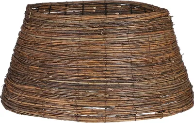 Image de Mica Decorations Corbeille à sapin de Noël - H26 x Ø55 cm - osier - Marron