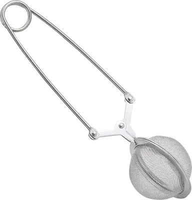 Immagine prodotto di Pinze da tè per tè sfuso in acciaio inox Bayli | 1 pezzo di uovo di tè a forma di palla | pinze di setaccio per tazza | filtro per il tè | pinze per le spezie | colino per il tè | uovo per le spezie | colino per tazza per gli amanti del tè | pinze per il tè a forma di uovo | palla per le spezie