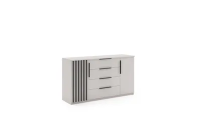 Produktbild von Torino Kommode - 160 x 48 x 89 cm, Sideboard Kashmir, Lamellen: Schwarz