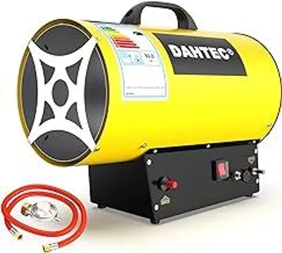 Produktbild von DAHTEC Gasheizgebläse 18-30 kw Leistungsregulierung Heizkanone Heizlüfter Gas Tragbar Bauheizer Luftmenge 1000 m³/h für Baustellen, Garage