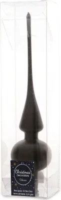 Productafbeelding van 1 Glazen piek mat 26 cm zwart KSD Decoris
