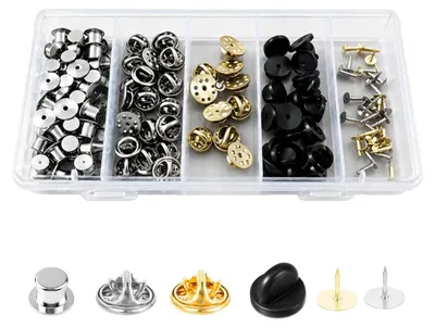 80-teiliges Set Metall-Verschlusskappen für Anstecknadeln, DIY