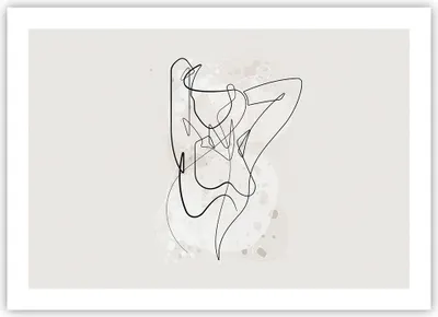 Produktbild von Poster - Poster ohne Rahmen - Linie Frau Linie - 70x50 cm - Wand Bild - Wanddeko - Wandbilder - Kunstposter - Wandposter - Bilder - Kunstdruck - Wanddekoration - Wandbild - P2XAA70x50-5119