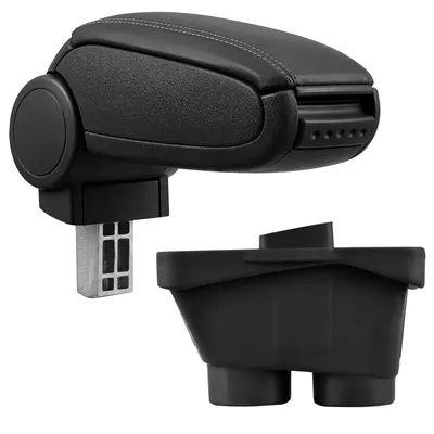Produktbild von [pro.tec] Mittelarmlehne Passgenau für Peugeot 208 in den Baujahren ab 2012 (3- und 5- Türer) - Armauflage mit Staufach - gepolstert - Kunst-Leder - schwarz