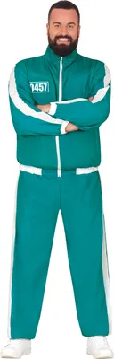 Produktbild von Film Sport Retro Jogginganzug Kostüm Karneval Outift 80er Look, Größe: 54 - 56 (XL) Farbe: Grün