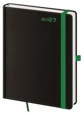Immagine prodotto di Agenda settimanale B6, colore nero e verde, con anello (DB433-3-27)