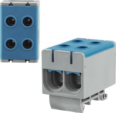 Produktbild von Universalklemme Hutschiene Leitungsklemme Anschlußklemme Klemmblöcke 50mm² Blau