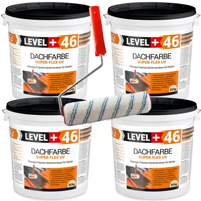 Zdjęcie produktu dla L+46 Zestaw Wałek Malarski 25cm + FOLIA DACHOWA 100kg DACHFARBE - Antracyt