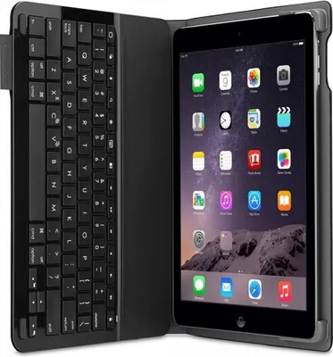 Produktbild von Logitech Type+ Bluetooth Tastatur für iPad Air 2 karbon schwarz