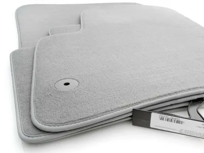 Produktbild von Fußmatten für VW Touareg (7L) 2002-2010 passend Premium Velours Fußmatten 4-teilig Grau