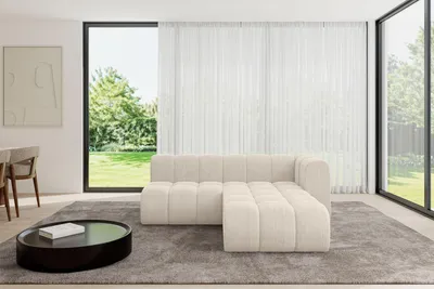 Produktbild von ALTDECOR Modulares Sofa Ecksofa in L-Form - Darnel-L1 - 205x177x70 cm Beige - Corner modular Sofa Eckcouch Couch Wohnlandschaft Cauchsofa Bodensofa Polstersofa