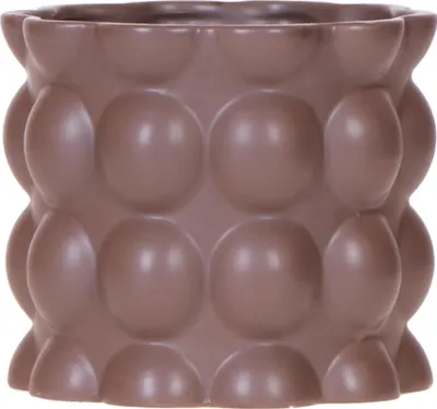 Zdjęcie produktu dla Doniczka Bawelna - brazowa - Ø12cm - nowoczesna doniczka ceramiczna o matowym