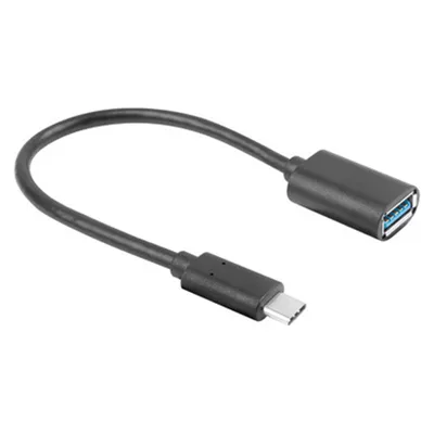 Produktbild von Lanberg AD-UC-UA-04, 0,15 m, USB A, USB C, USB 3.2 Gen 1 (3.1 Gen 1), 5 Gbit/s, Schwarz
