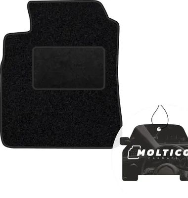 Produktbild von moto-MOLTICO Fahrer Fußmatte Auto Velours Fahrerseite Autoteppiche Schwarz Fahrermatte 1-teilig passend für Audi A8 D2 1994-2002