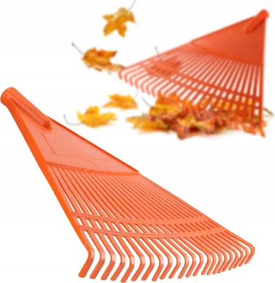 Obrázok produktu pre Hrable na lístie a trávu – plastová hlava hrabiek – šírka 60 cm – 22 hrotov – bez násady